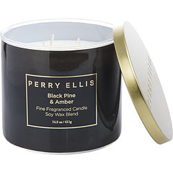 Perry Ellis Black Pine & Amber By Perry Ellis Candle 14.5 Oz