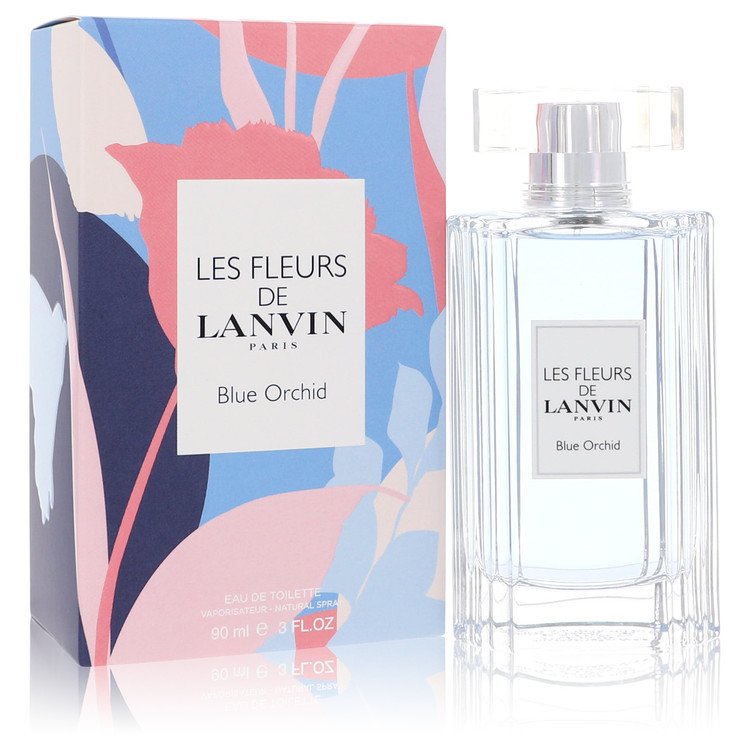 Les Fleurs De Lanvin Blue Orchid by Lanvin Eau De Toilette Spray 3 oz for Women