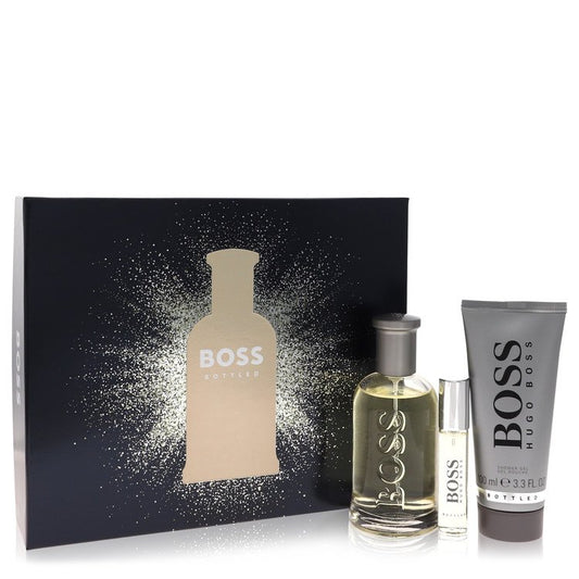 Boss No. 6 by Hugo Boss Gift Set -- 3.3 oz Eau De Toilette Spray + 0.3 oz Mini EDT Spray  + 3.4 oz Shower Gel for Men